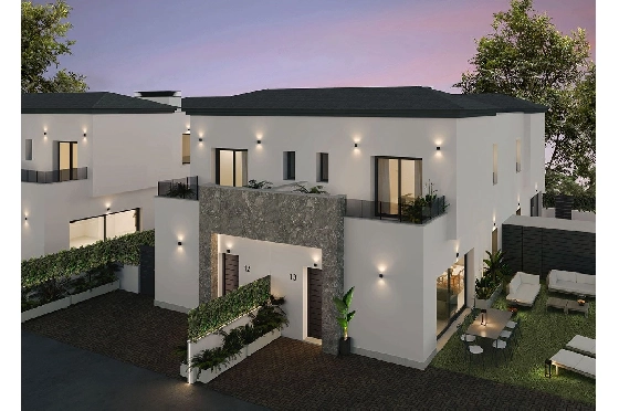 Eck-Reihenhaus in Santa Pola zu verkaufen, Wohnfläche 93 m², Zustand Erstbezug, Grundstück 113 m², 3 Schlafzimmer, 3 Badezimmer, Pool, ref.: HA-SPN-631-Q01-2