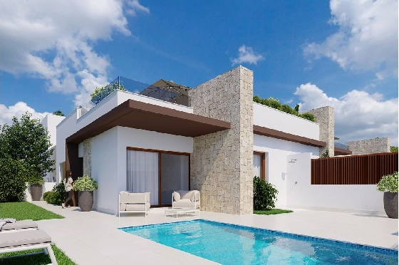 Doppelhaushälfte in Entrenaranjos zu verkaufen, Wohnfläche 73 m², Zustand Erstbezug, Grundstück 159 m², 2 Schlafzimmer, 2 Badezimmer, Pool, ref.: HA-ENN-201-D01-2