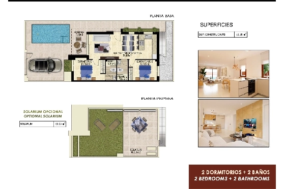 Doppelhaushälfte in Entrenaranjos zu verkaufen, Wohnfläche 73 m², Zustand Erstbezug, Grundstück 159 m², 2 Schlafzimmer, 2 Badezimmer, Pool, ref.: HA-ENN-201-D01-8