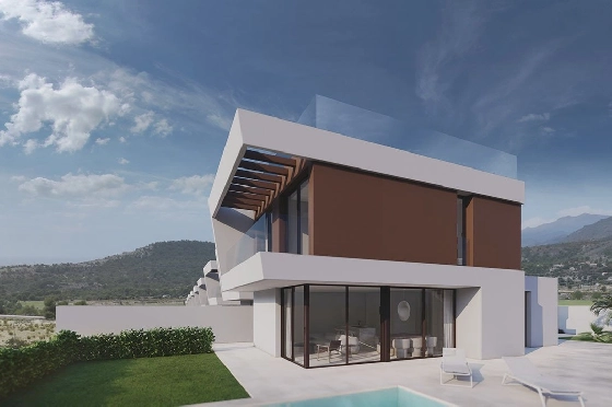 Villa in Finestrat zu verkaufen, Wohnfläche 203 m², Zustand Erstbezug, Grundstück 318 m², 3 Schlafzimmer, 3 Badezimmer, Pool, ref.: HA-FIN-121-E01-2
