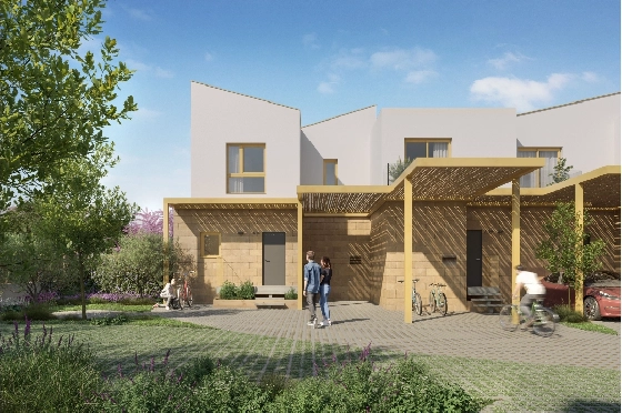 Reihenhaus in El Vergel zu verkaufen, Wohnfläche 74 m², Baujahr 2027, Klimaanlage, Grundstück 36 m², 2 Schlafzimmer, 2 Badezimmer, Pool, ref.: TT-AD-18-1