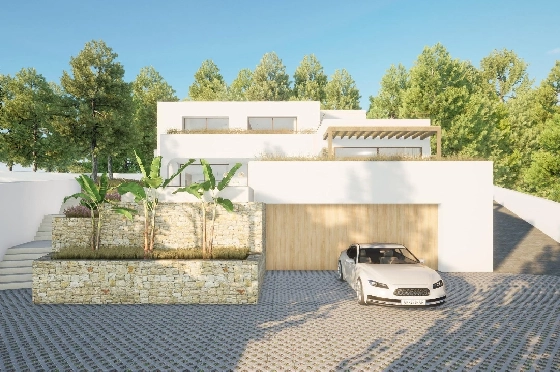 Villa in Moraira zu verkaufen, Wohnfläche 340 m², Baujahr 2024, Klimaanlage, Grundstück 1070 m², 4 Schlafzimmer, 4 Badezimmer, Pool, ref.: AM-12145DR-6