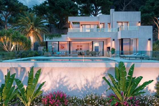 Villa in Calpe zu verkaufen, Wohnfläche 190 m², Baujahr 2025, Klimaanlage, Grundstück 1000 m², 3 Schlafzimmer, 3 Badezimmer, Pool, ref.: AM-12431DA-2