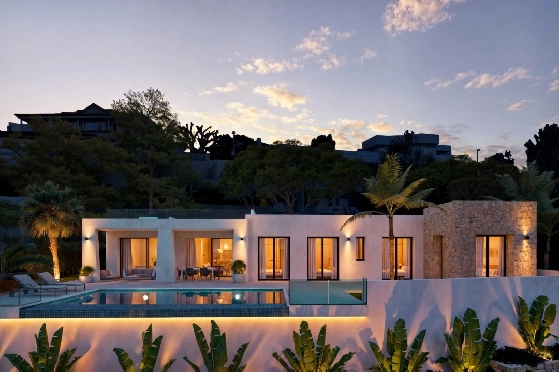 Villa in Calpe zu verkaufen, Wohnfläche 217 m², Baujahr 2025, Klimaanlage, Grundstück 1001 m², 4 Schlafzimmer, 3 Badezimmer, Pool, ref.: AM-12434DA-3