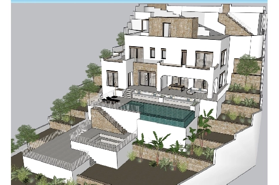 Villa in Benissa zu verkaufen, Wohnfläche 232 m², Baujahr 2025, Klimaanlage, Grundstück 1199 m², 4 Schlafzimmer, 3 Badezimmer, Pool, ref.: AM-12453DR-1