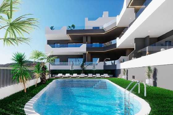 Etagen Apartment in Benijofar zu verkaufen, Wohnfläche 118 m², Zustand Erstbezug, 3 Schlafzimmer, 2 Badezimmer, Pool, ref.: HA-BNN-332-A02-1