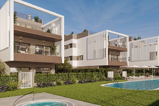 Penthouse Apartment in Colonia de Sant Jordi zu verkaufen, Wohnfläche 379 m², Zustand Erstbezug, + fussboden, Klimaanlage, 3 Schlafzimmer, 2 Badezimmer, Pool, ref.: HA-MLN-163-A03-1