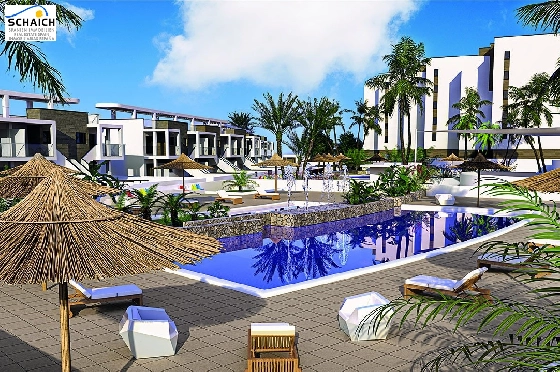 Etagen Apartment in Mil Palmeras zu verkaufen, Wohnfläche 86 m², Zustand Erstbezug, 2 Schlafzimmer, 2 Badezimmer, Pool, ref.: HA-MPN-123-A01-1