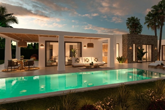 Villa in Javea zu verkaufen, Wohnfläche 200 m², Baujahr 2025, Klimaanlage, Grundstück 1000 m², 4 Schlafzimmer, 3 Badezimmer, Pool, ref.: AM-12500DR-2