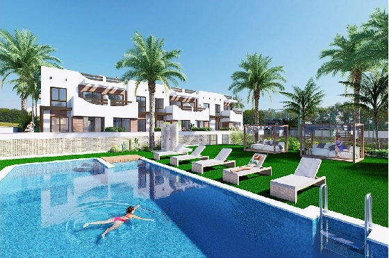 Penthouse Apartment in Torre de la Horadada zu verkaufen, Wohnfläche 94 m², Zustand Erstbezug, 2 Schlafzimmer, 2 Badezimmer, Pool, ref.: HA-THN-450-A02-1