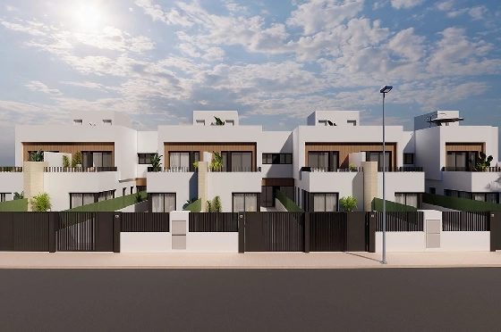 Reihenhaus in Santiago de la Ribera zu verkaufen, Wohnfläche 168 m², Zustand Erstbezug, Grundstück 126 m², 3 Schlafzimmer, 3 Badezimmer, Pool, ref.: HA-SRN-122-R01-14