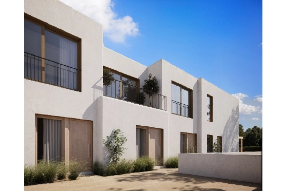 Reihenhaus in Gata de Gorgos zu verkaufen, Wohnfläche 102 m², Baujahr 2026, Klimaanlage, Grundstück 32 m², 3 Schlafzimmer, 2 Badezimmer, ref.: LS-GT5-2
