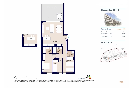 Apartment in El Vergel zu verkaufen, Wohnfläche 45 m², Baujahr 2027, Klimaanlage, Grundstück 10 m², 1 Schlafzimmer, 1 Badezimmer, Pool, ref.: AH-EV-VI-1-01-02-C-13