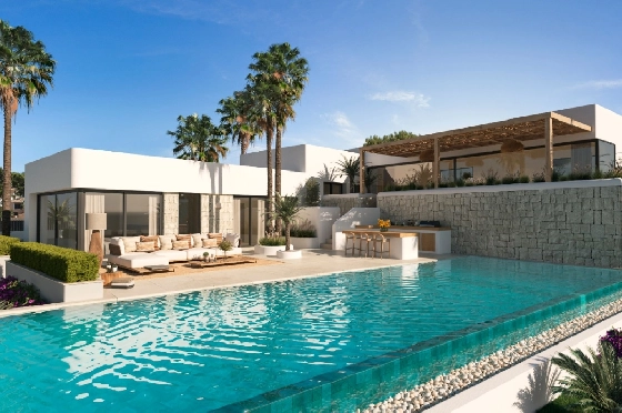 Villa in Javea zu verkaufen, Wohnfläche 200 m², Baujahr 2024, Klimaanlage, Grundstück 977 m², 3 Schlafzimmer, 3 Badezimmer, Pool, ref.: AM-12539DR-1