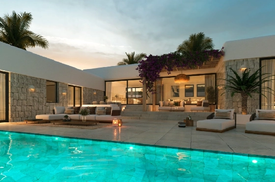 Villa in Javea zu verkaufen, Wohnfläche 150 m², Baujahr 2025, Klimaanlage, Grundstück 978 m², 3 Schlafzimmer, 2 Badezimmer, Pool, ref.: AM-12538DR-2