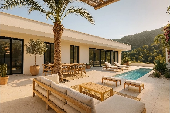 Villa in Pedreguer zu verkaufen, Wohnfläche 200 m², Baujahr 2026, Klimaanlage, Grundstück 1150 m², 3 Schlafzimmer, 2 Badezimmer, Pool, ref.: AM-12603DA-1