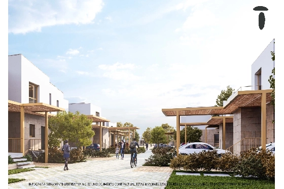 Reihenhaus in El Vergel zu verkaufen, Wohnfläche 92 m², Baujahr 2027, Klimaanlage, Grundstück 135 m², 3 Schlafzimmer, 3 Badezimmer, Pool, ref.: TT-AD-11-1