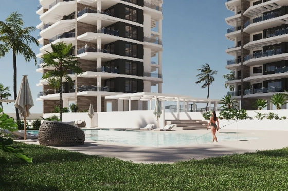 Apartment in Calpe zu verkaufen, Wohnfläche 62 m², Klimaanlage, Grundstück 36 m², 2 Schlafzimmer, 2 Badezimmer, Pool, ref.: GE-J11A-3