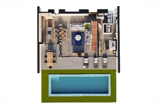 Villa in Calpe zu verkaufen, Wohnfläche 273 m², Baujahr 2025, Klimaanlage, Grundstück 1180 m², 3 Schlafzimmer, 3 Badezimmer, Pool, ref.: AM-12625DA-9