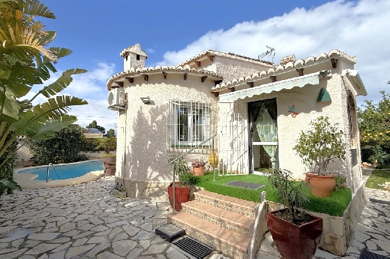Villa in Els Poblets zu verkaufen, Wohnfläche 105 m², Baujahr 1990, + Zentralheizung, Klimaanlage, Grundstück 536 m², 2 Schlafzimmer, 2 Badezimmer, Pool, ref.: JS-0326-2