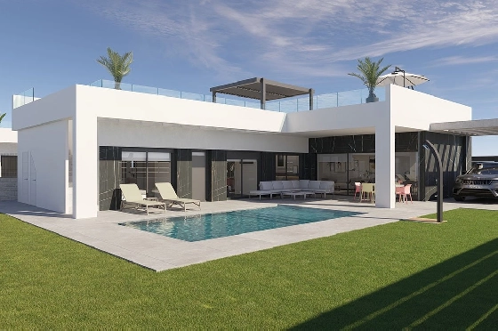 Villa in Algorfa zu verkaufen, Wohnfläche 318 m², Zustand Erstbezug, Grundstück 455 m², 3 Schlafzimmer, 2 Badezimmer, Pool, ref.: HA-ARN-140-E04-1