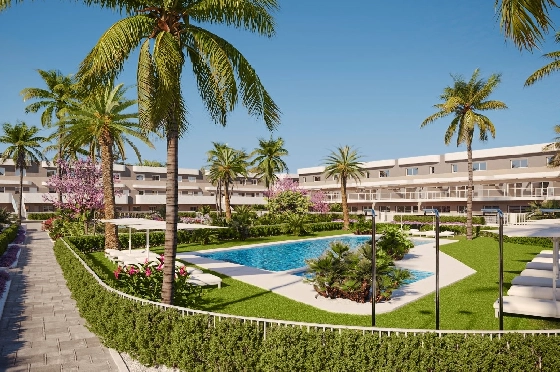 Doppelhaushälfte in Monforte Del Cid(Alenda Golf) zu verkaufen, Wohnfläche 123 m², Grundstück 156 m², 3 Schlafzimmer, 2 Badezimmer, Pool, ref.: TW-ALLURE-13-4