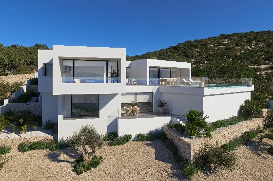 Villa in Benitachell(Cumbre del Sol) zu verkaufen, Wohnfläche 266 m², Grundstück 1000 m², 3 Schlafzimmer, 4 Badezimmer, Pool, ref.: VA-22487-3