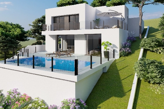 Villa in Benitachell(Cumbre del Sol) zu verkaufen, Wohnfläche 143 m², Grundstück 479 m², 2 Schlafzimmer, 3 Badezimmer, Pool, ref.: VA-23943-5