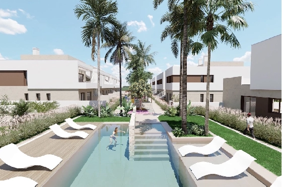Villa in Los Alcazares zu verkaufen, Wohnfläche 164 m², Zustand Erstbezug, Grundstück 274 m², 3 Schlafzimmer, 2 Badezimmer, Pool, ref.: HA-LAN-451-E02-16