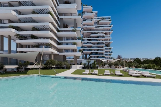 Etagen Apartment in Calpe zu verkaufen, Wohnfläche 116 m², Zustand Erstbezug, + fussboden, Klimaanlage, 2 Schlafzimmer, 2 Badezimmer, Pool, ref.: HA-CAN-160-A01-3