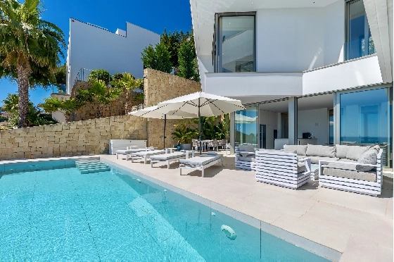 Villa in Moraira zu verkaufen, Wohnfläche 370 m², Baujahr 2022, Klimaanlage, Grundstück 813 m², 4 Schlafzimmer, 4 Badezimmer, Pool, ref.: AM-12683DR-38