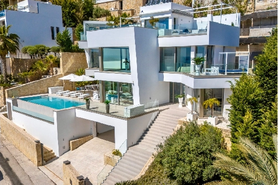 Villa in Moraira zu verkaufen, Wohnfläche 370 m², Baujahr 2022, Klimaanlage, Grundstück 813 m², 4 Schlafzimmer, 4 Badezimmer, Pool, ref.: AM-12683DR-41