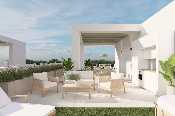 Penthouse Apartment in Los Alcazares zu verkaufen, Wohnfläche 150 m², Zustand Erstbezug, Klimaanlage, 2 Schlafzimmer, 2 Badezimmer, Pool, ref.: HA-LAN-480-A02-23