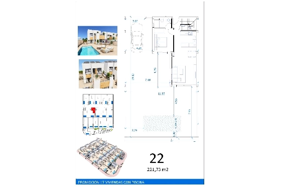Villa in San Fulgencio zu verkaufen, Wohnfläche 108 m², Zustand Erstbezug, Klimaanlage, Grundstück 244 m², 3 Schlafzimmer, 2 Badezimmer, Pool, ref.: HA-MAN-301-E01-7